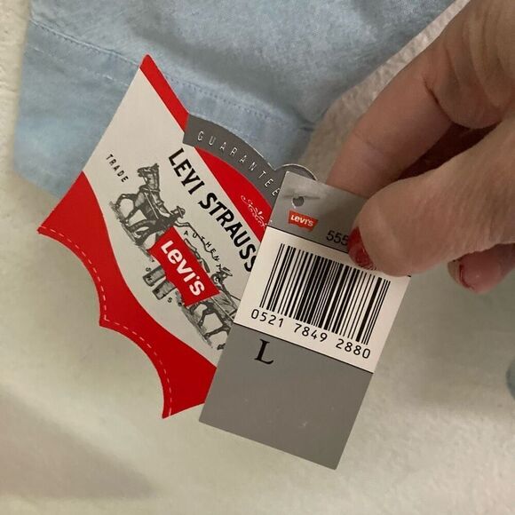 Vintage Y2K Levi’s chambray button up long sleeve shirt big boy’s L 16/18 - Picture 4 of 6